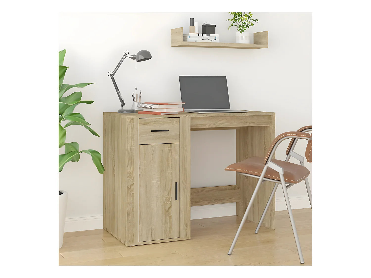 Bureau Chêne sonoma 100x49x75 cm Bois d'ingénierie