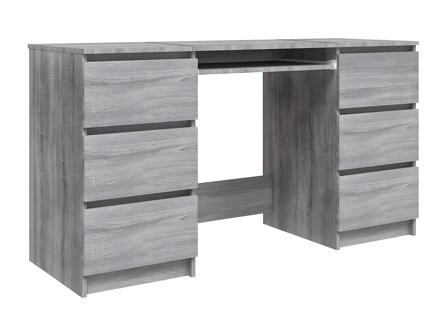 Bureau Sonoma gris 140x50x77 cm Bois d'ingénierie