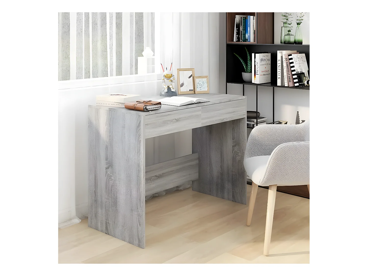 Bureau Sonoma gris 101x50x76,5 cm Aggloméré