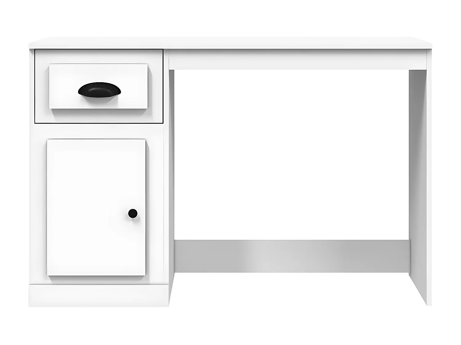 Bureau avec tiroir blanc 115x50x75 cm bois d'ingénierie
