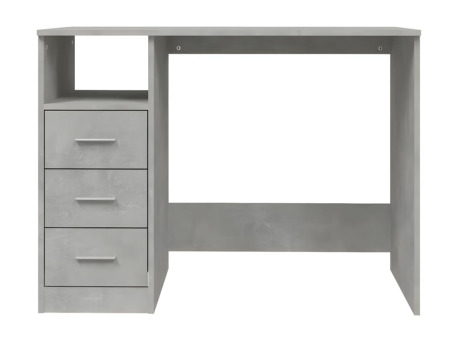 Bureau avec tiroirs Gris béton 102x50x76 cm Bois d'ingénierie