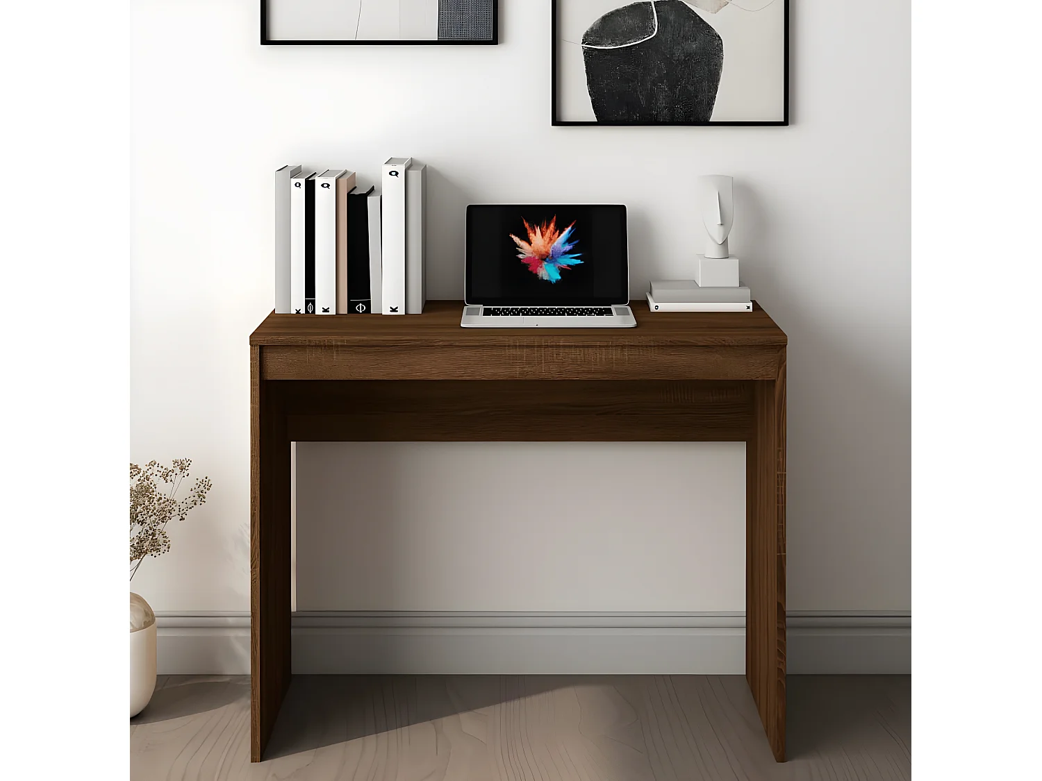 Bureau Chêne marron 90x40x72 cm Bois d'ingénierie