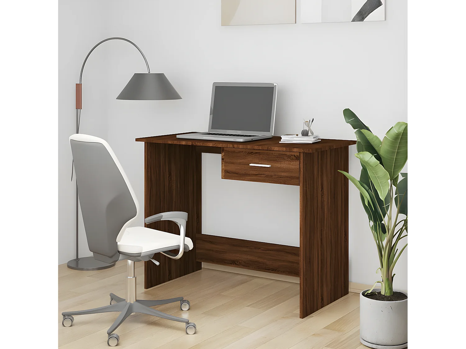 Bureau Chêne marron 100x50x76 cm Bois d'ingénierie