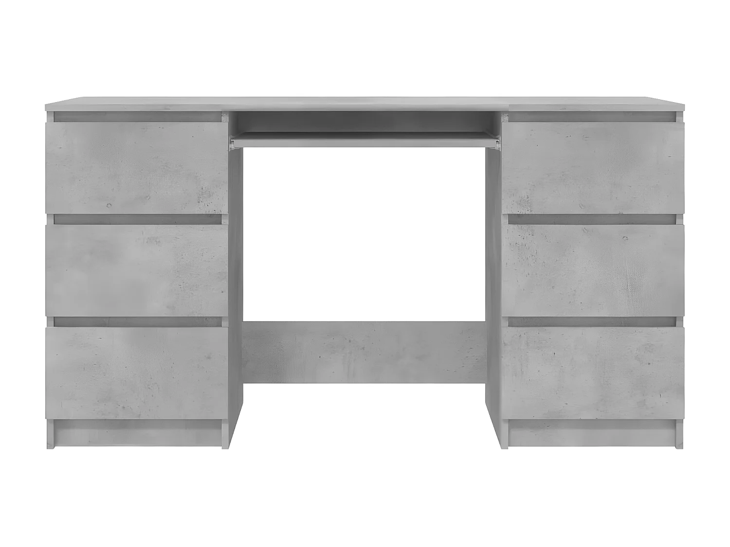 Bureau Gris béton 140x50x77 cm Aggloméré