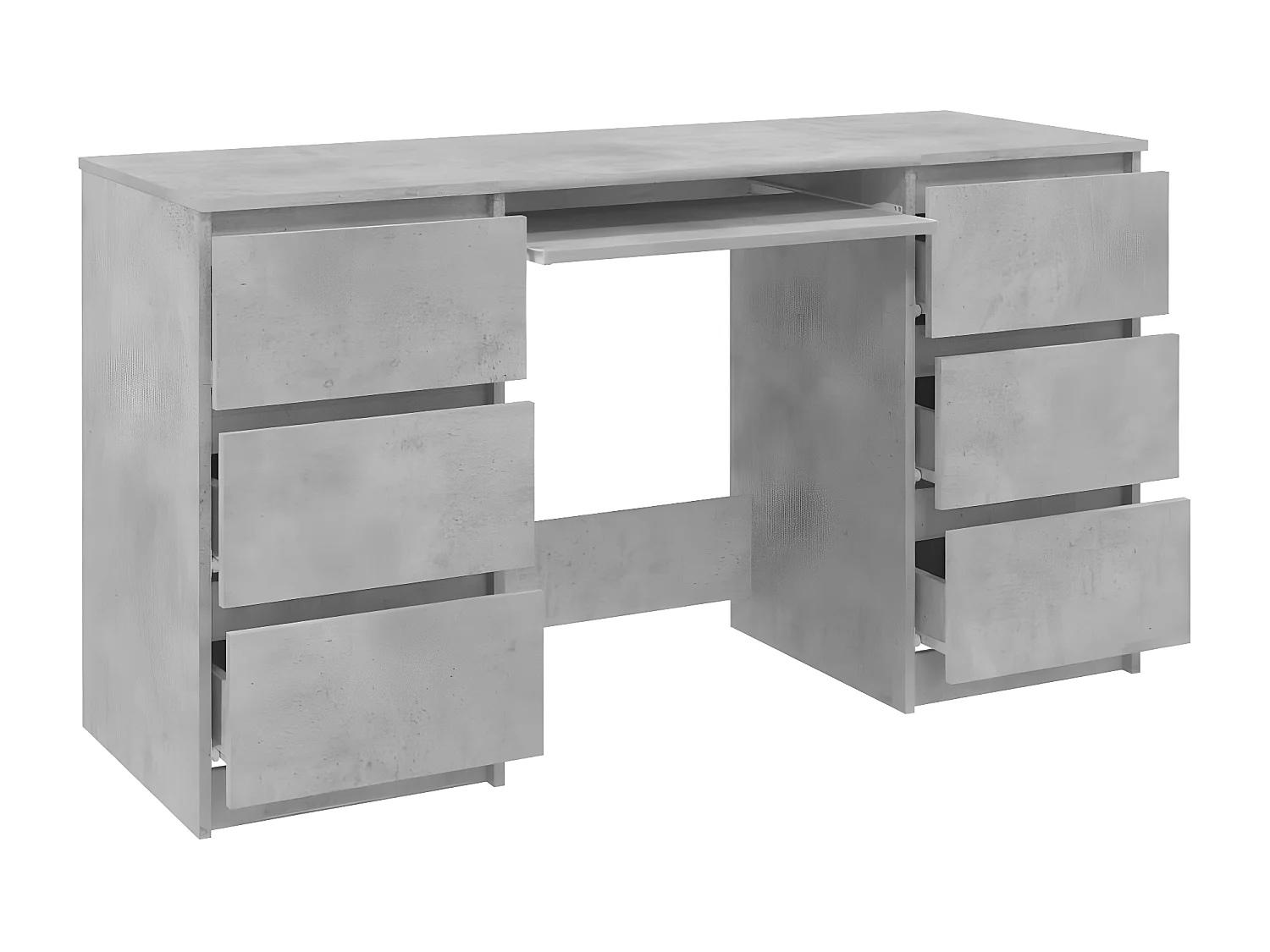 Bureau Gris béton 140x50x77 cm Aggloméré