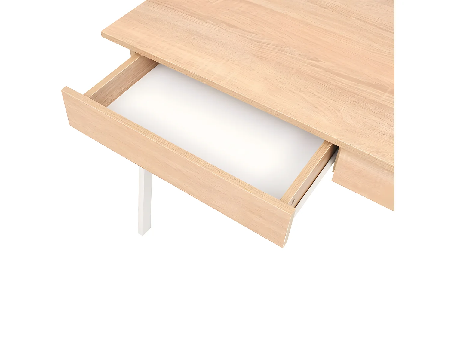 Bureau 110 x 55 x 75 cm Chêne et blanc