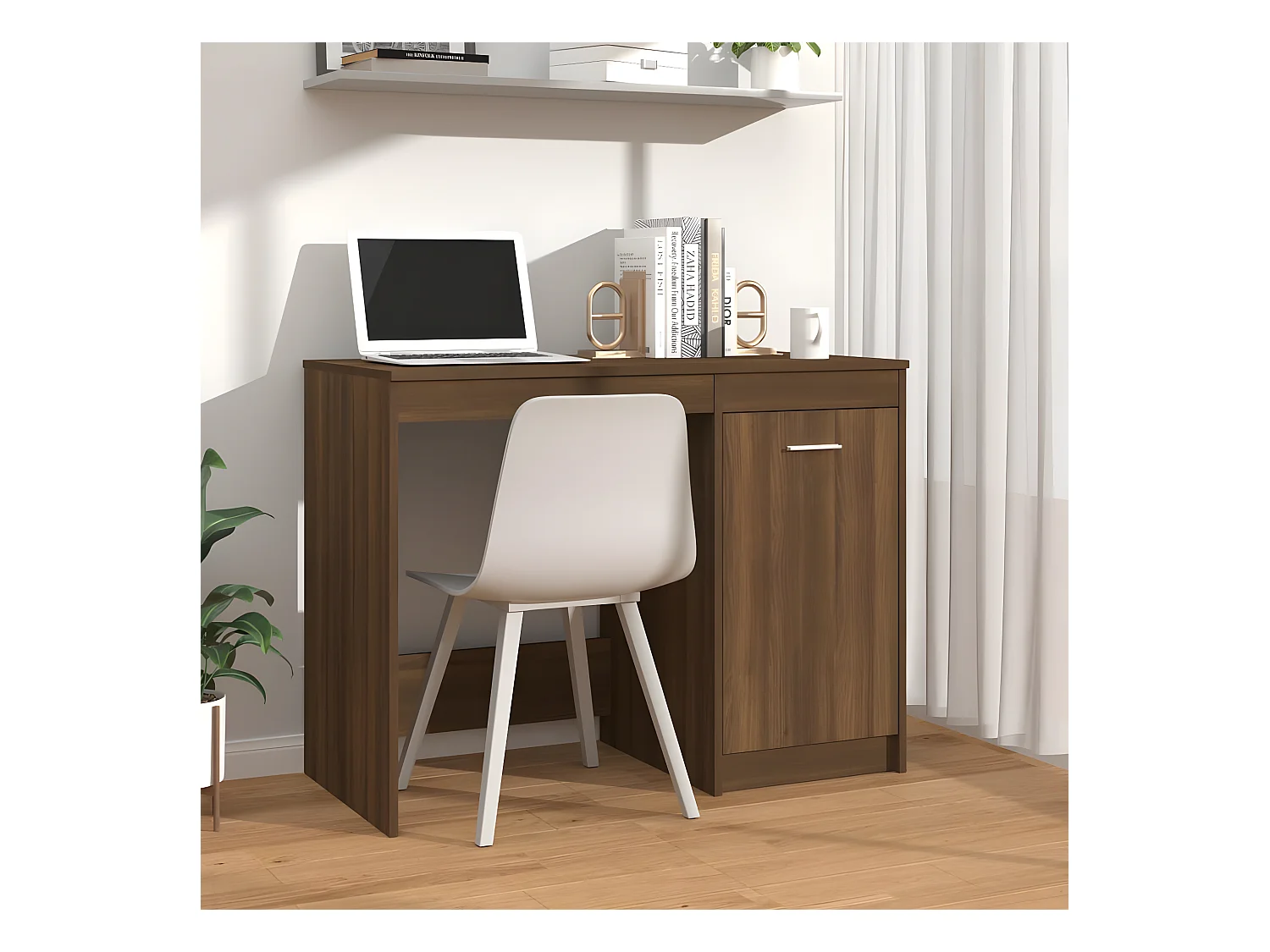 Bureau Chêne marron 100x50x76 cm Bois d'ingénierie