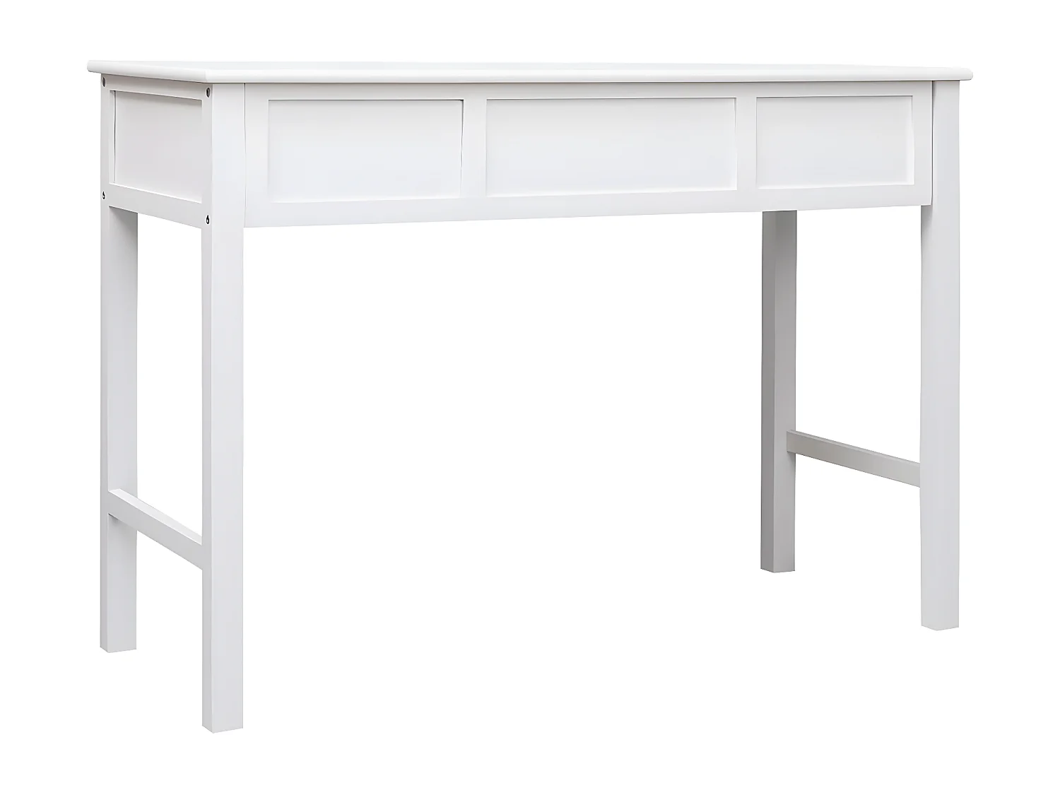 Bureau 108x45x76 cm massief paulowniahout wit