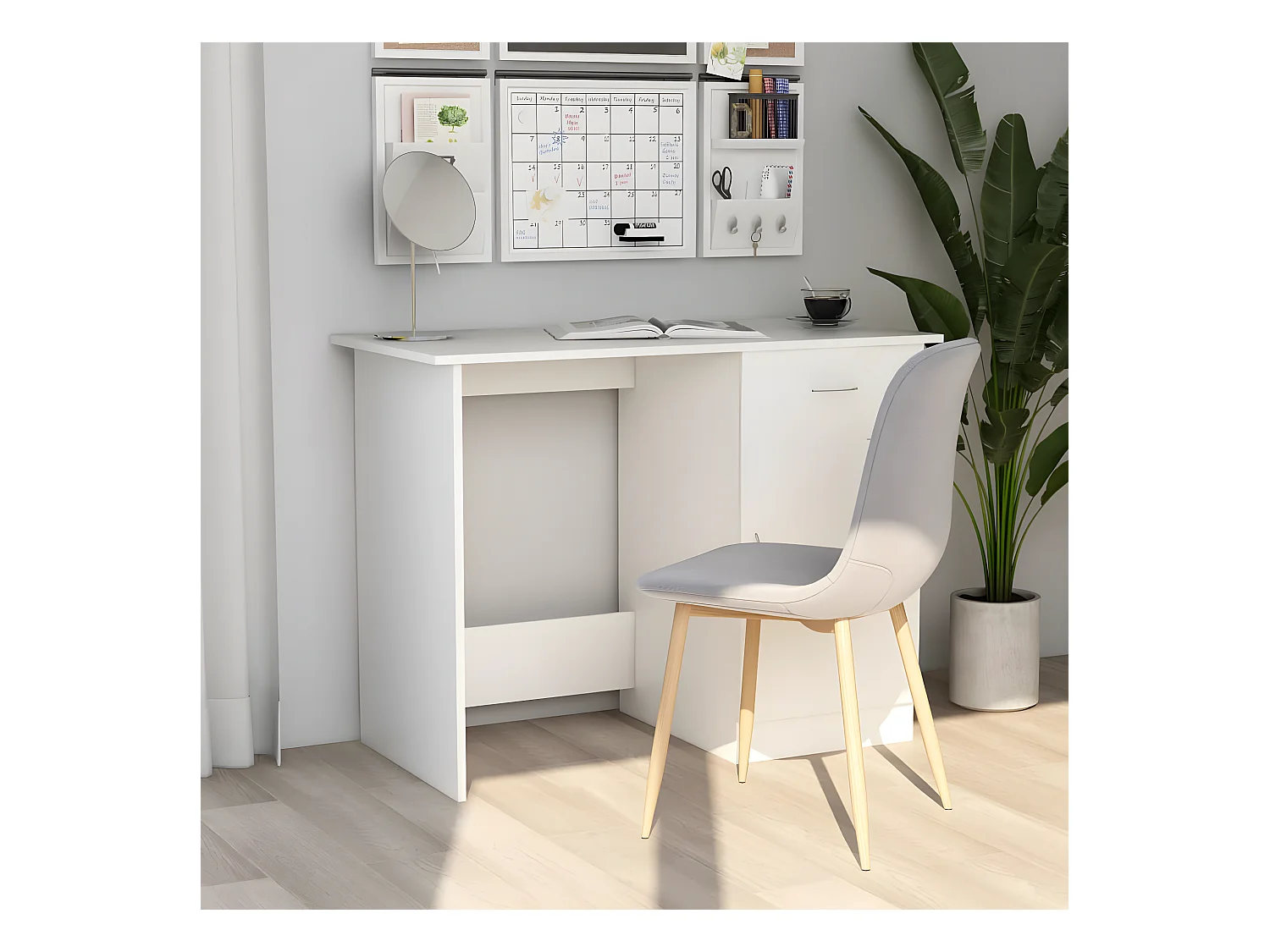 Bureau Blanc 100x50x76 cm Bois d'ingénierie