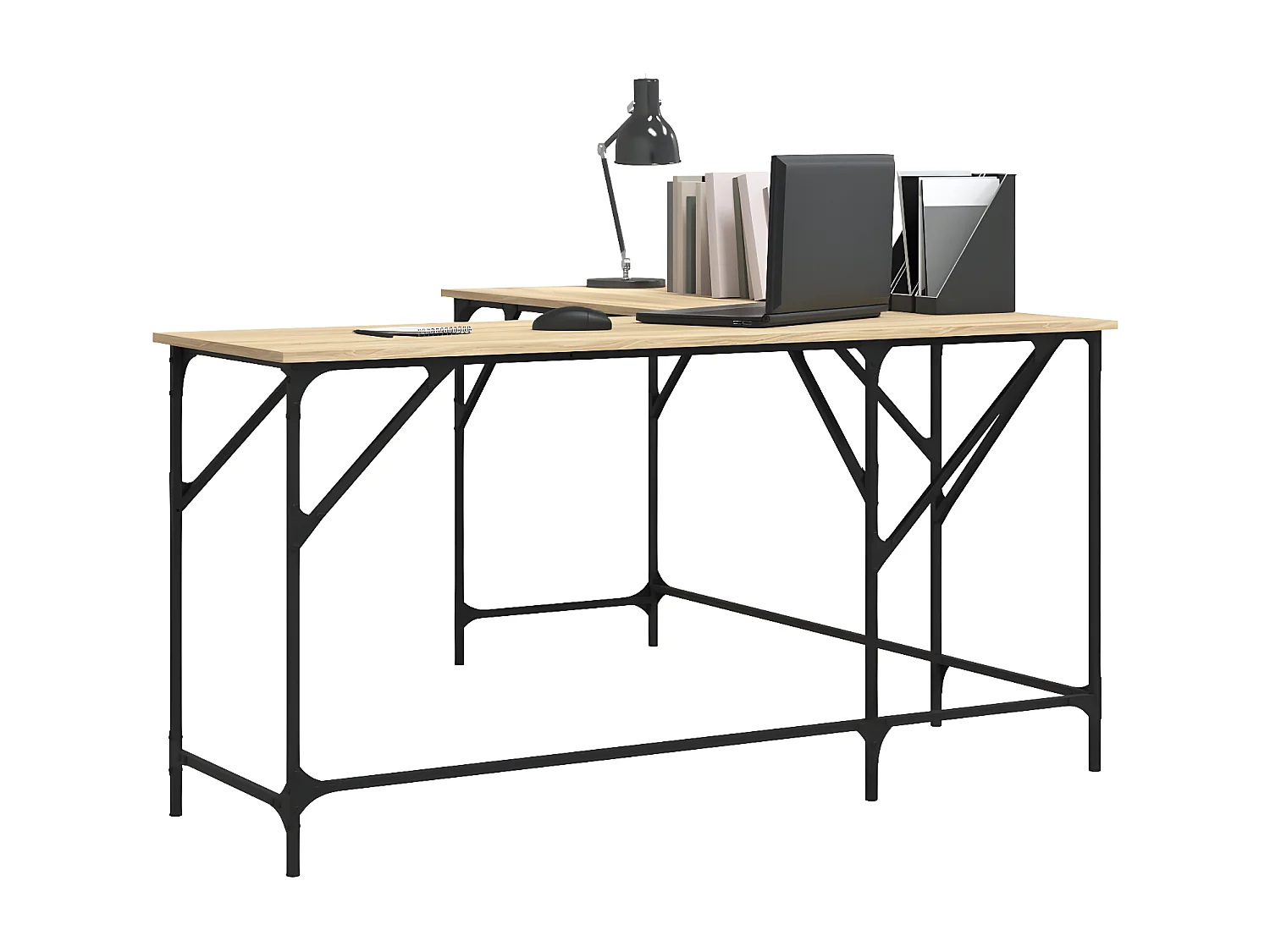 Bureau chêne sonoma 149x149x75 cm bois d'ingénierie