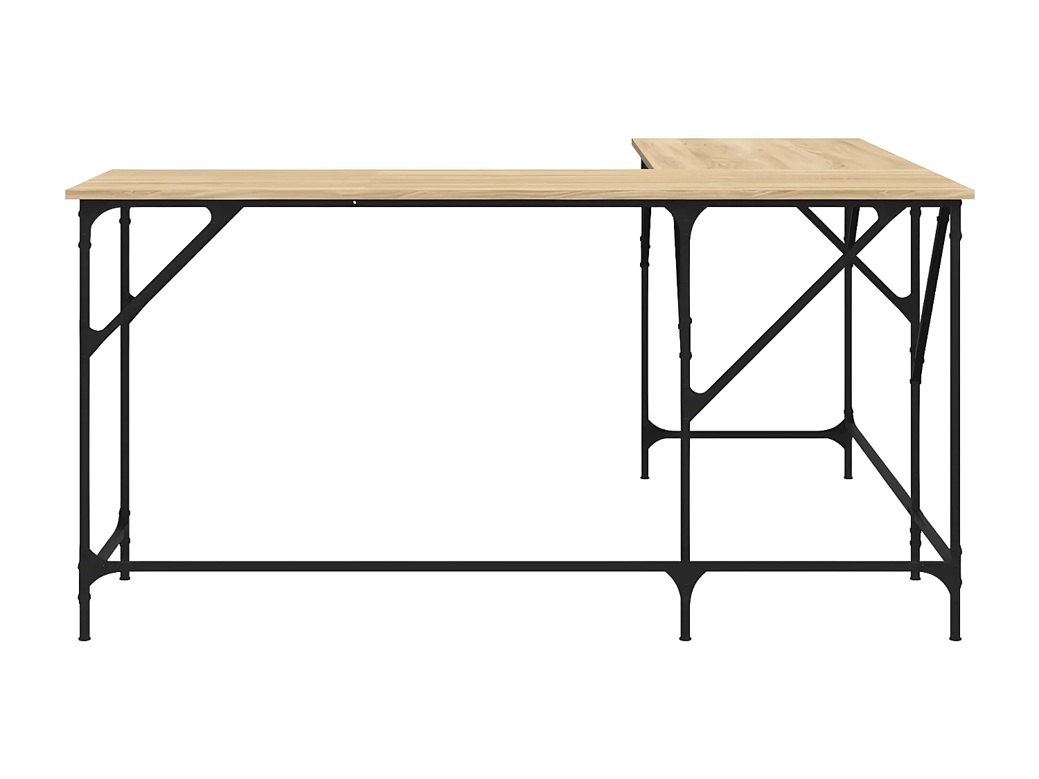 Bureau chêne sonoma 149x149x75 cm bois d'ingénierie