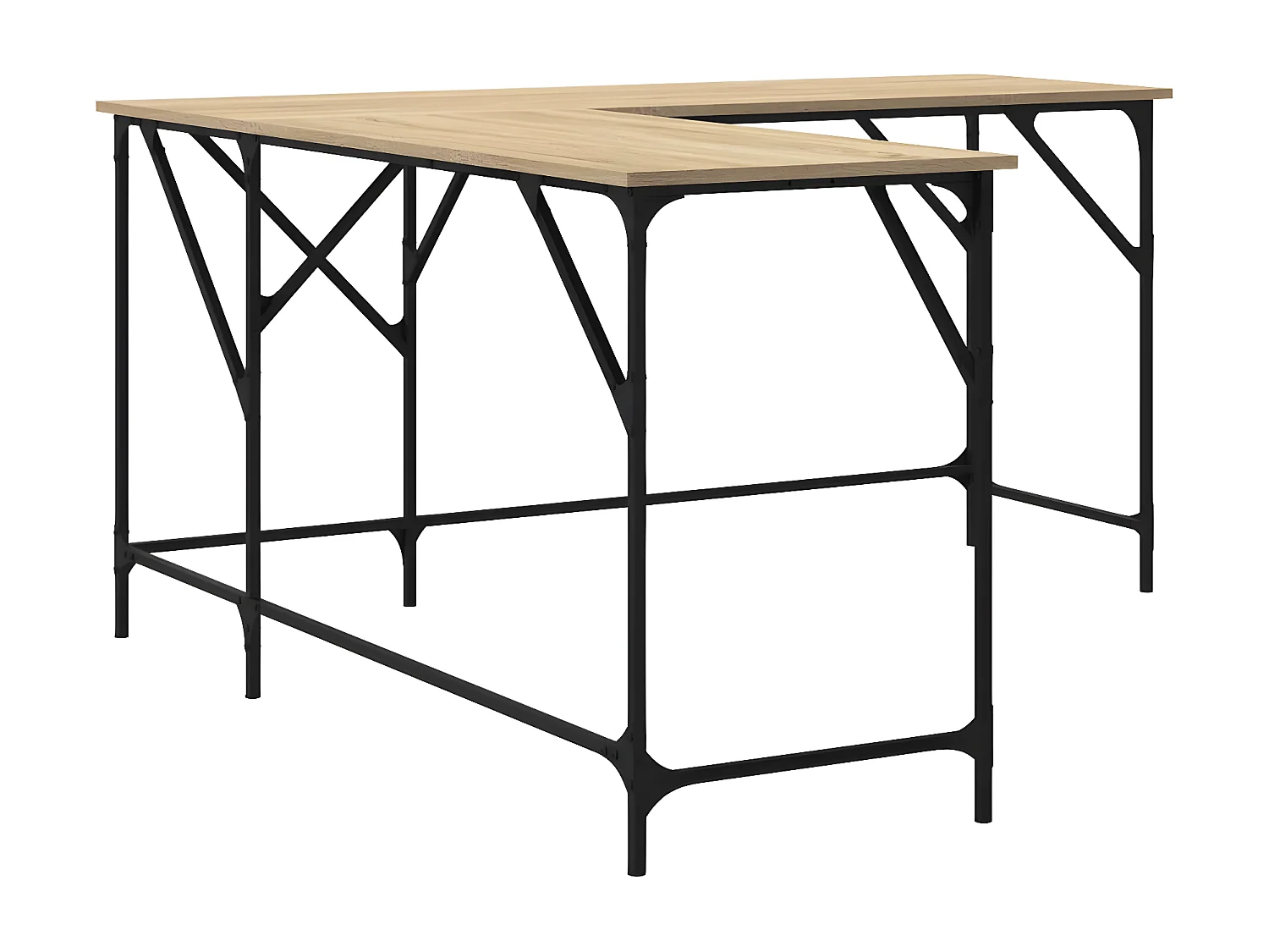 Bureau chêne sonoma 149x149x75 cm bois d'ingénierie