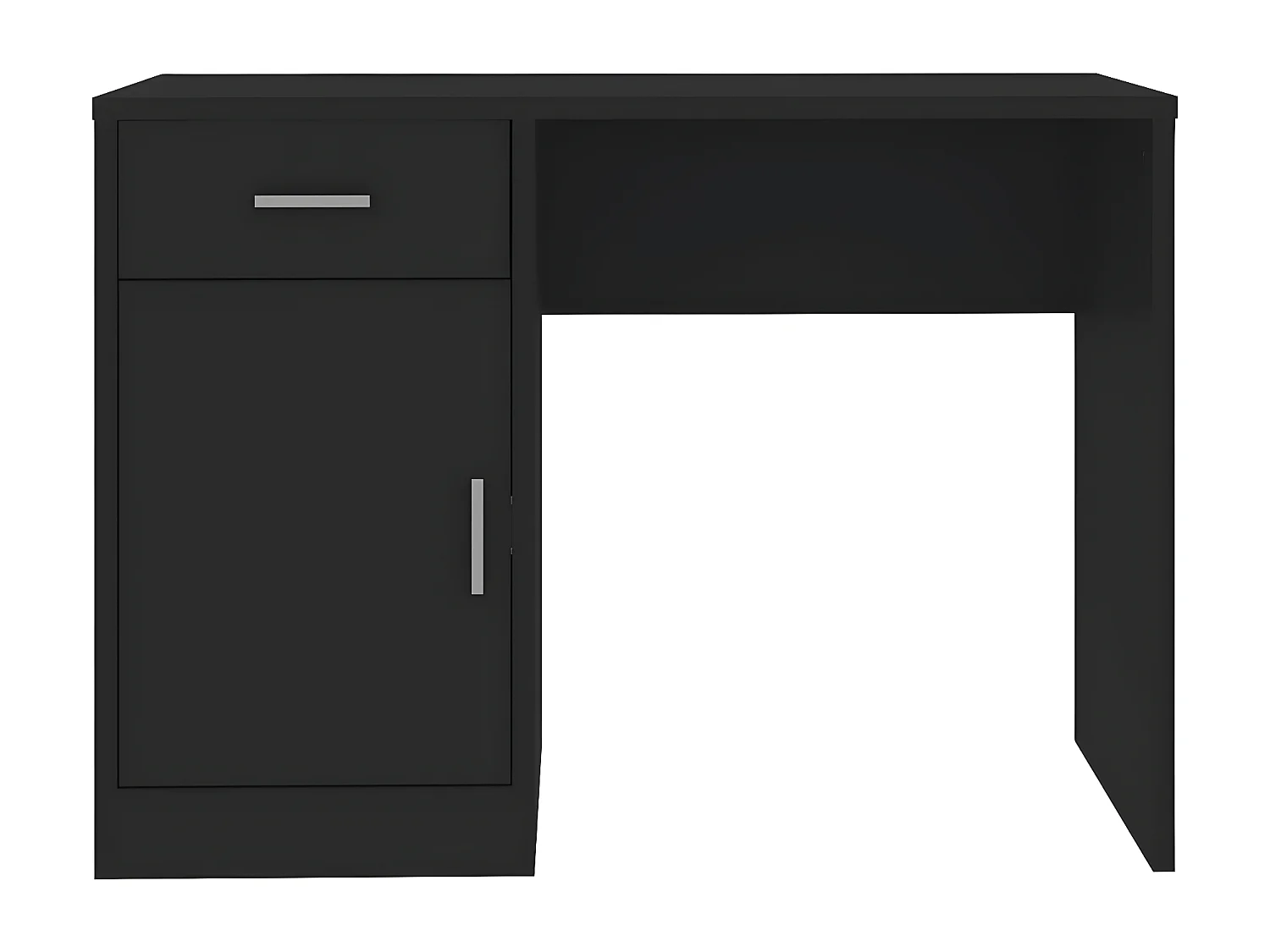 Bureau avec tiroir et armoire Noir 100x40x73 cm Bois ingénierie
