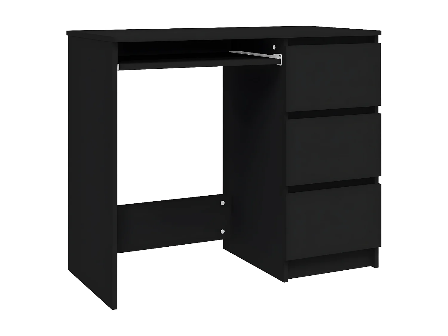 Bureau Noir 90x45x76 cm Aggloméré
