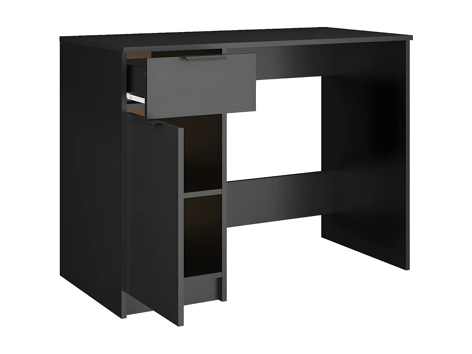 Bureau noir 100x50x75 cm bois d'ingénierie