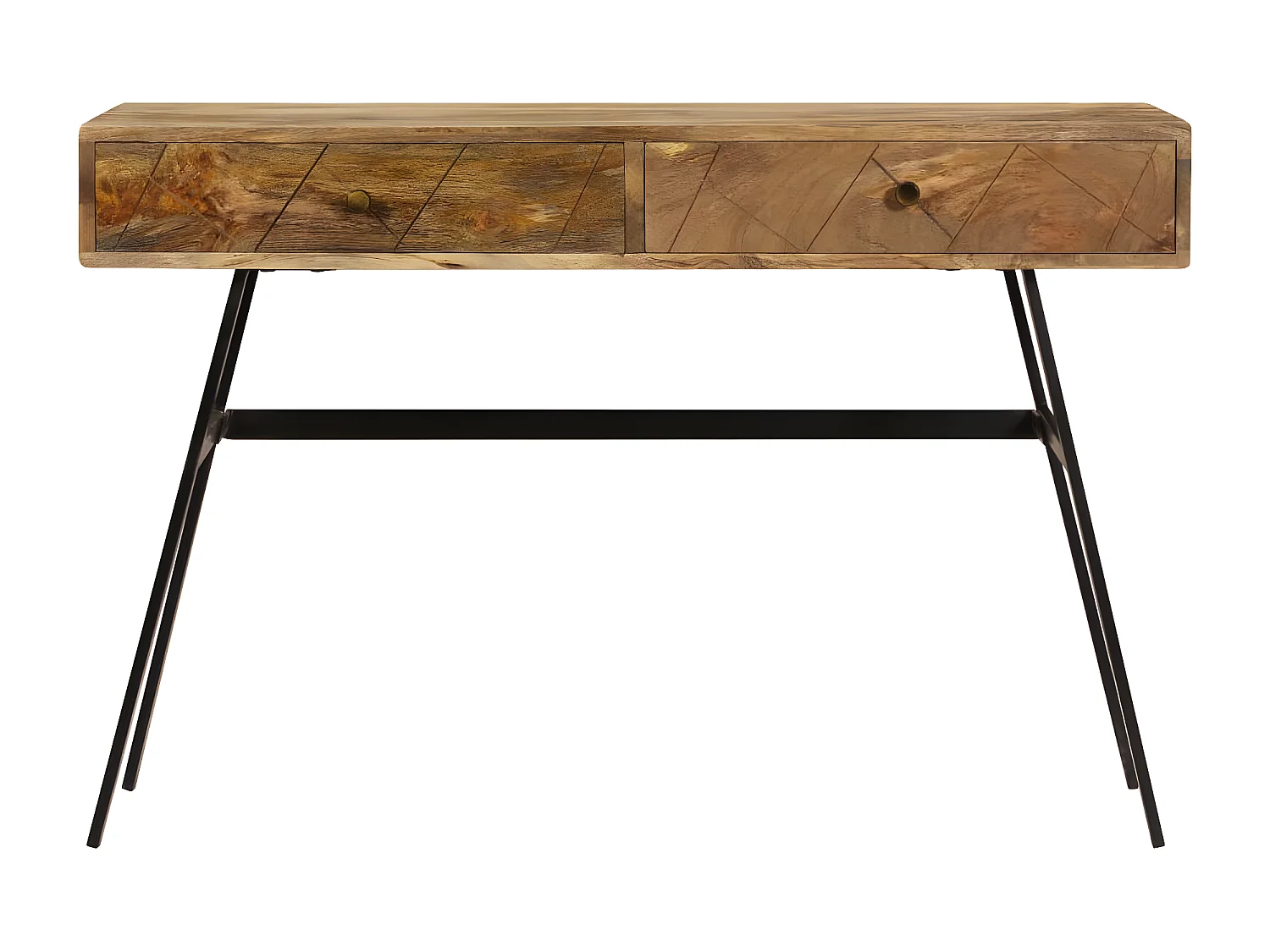 Bureau avec tiroirs Bois solide de manguier 110x50x76 cm
