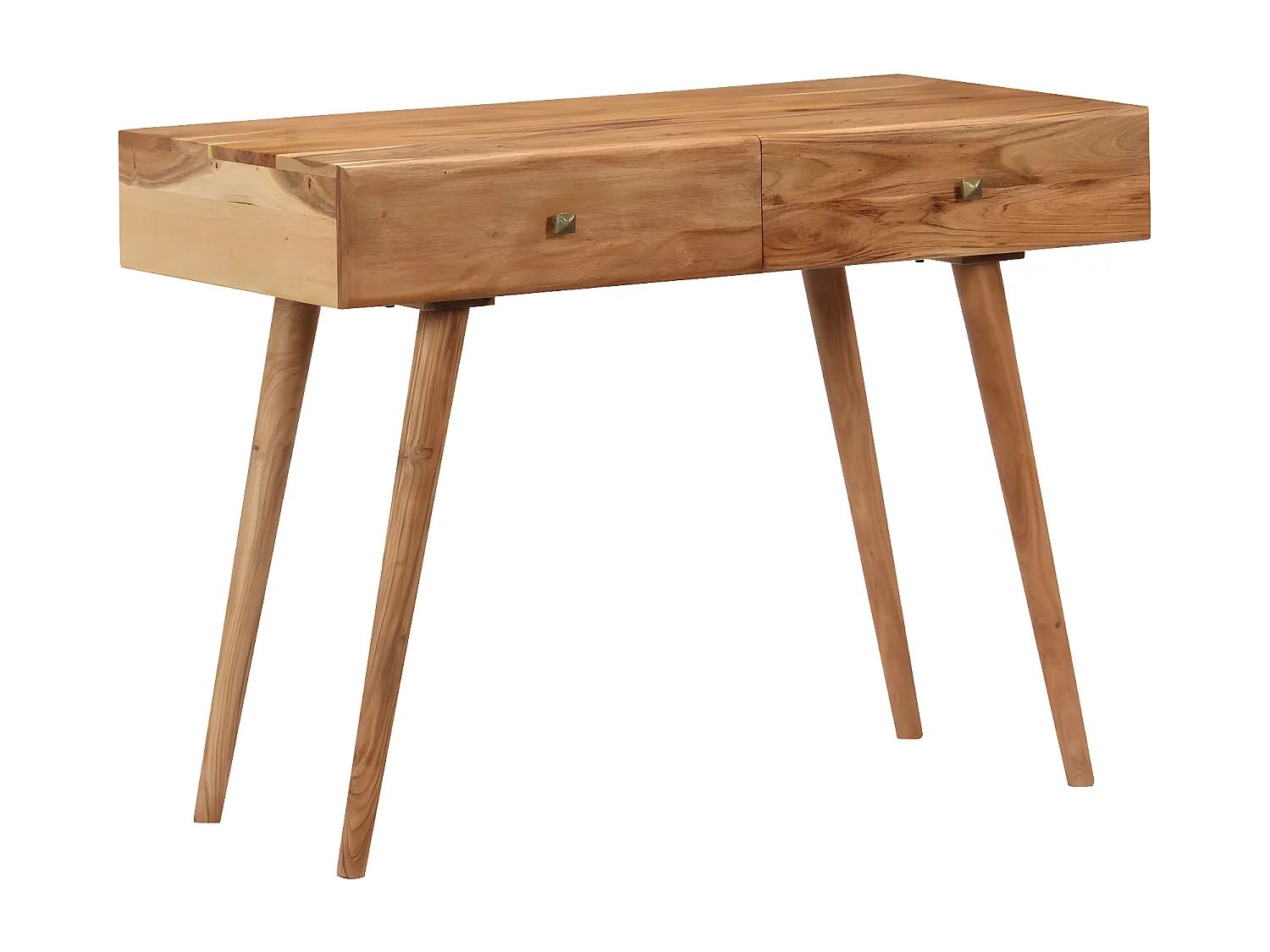 Escritorio de madera maciza de acacia 100x51x76 cm