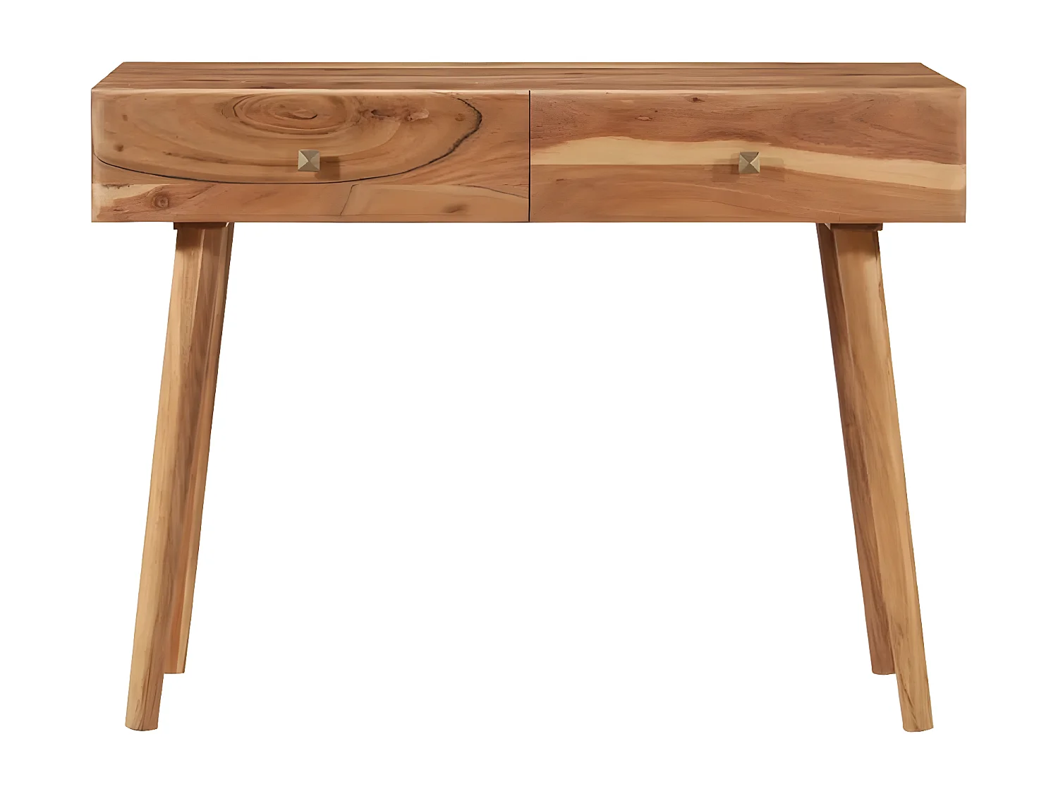 Escritorio de madera maciza de acacia 100x51x76 cm