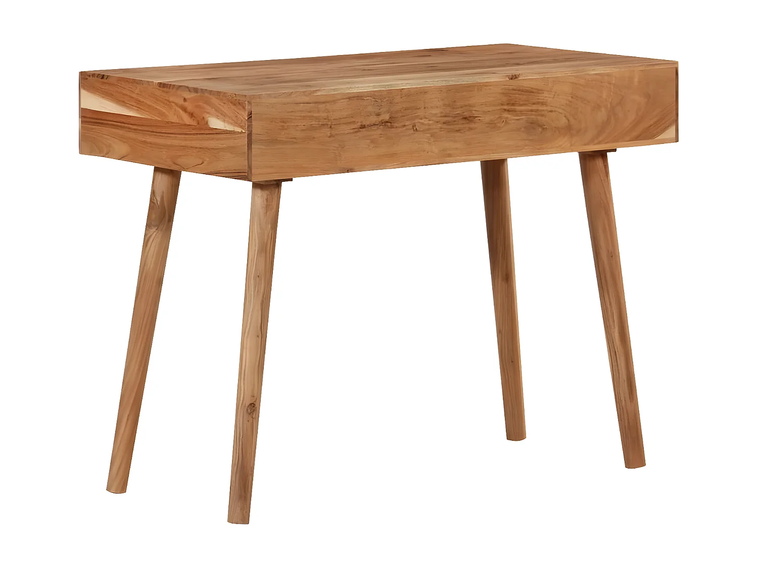 Escritorio de madera maciza de acacia 100x51x76 cm