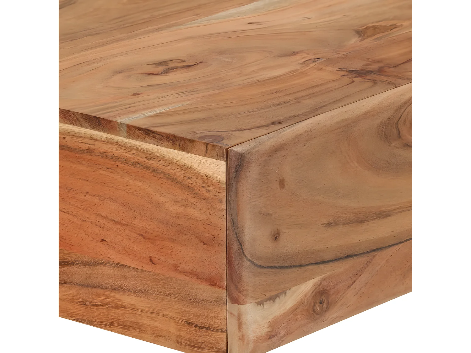 Escritorio de madera maciza de acacia 100x51x76 cm