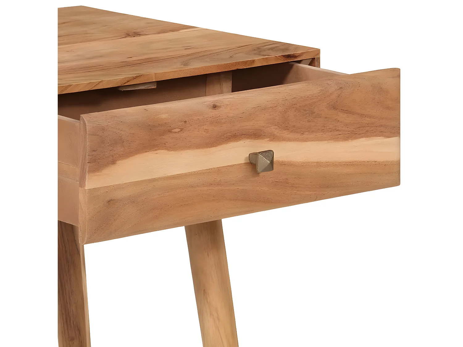 Escritorio de madera maciza de acacia 100x51x76 cm