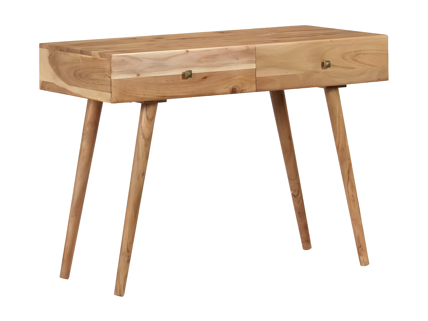 Escritorio de madera maciza de acacia 100x51x76 cm