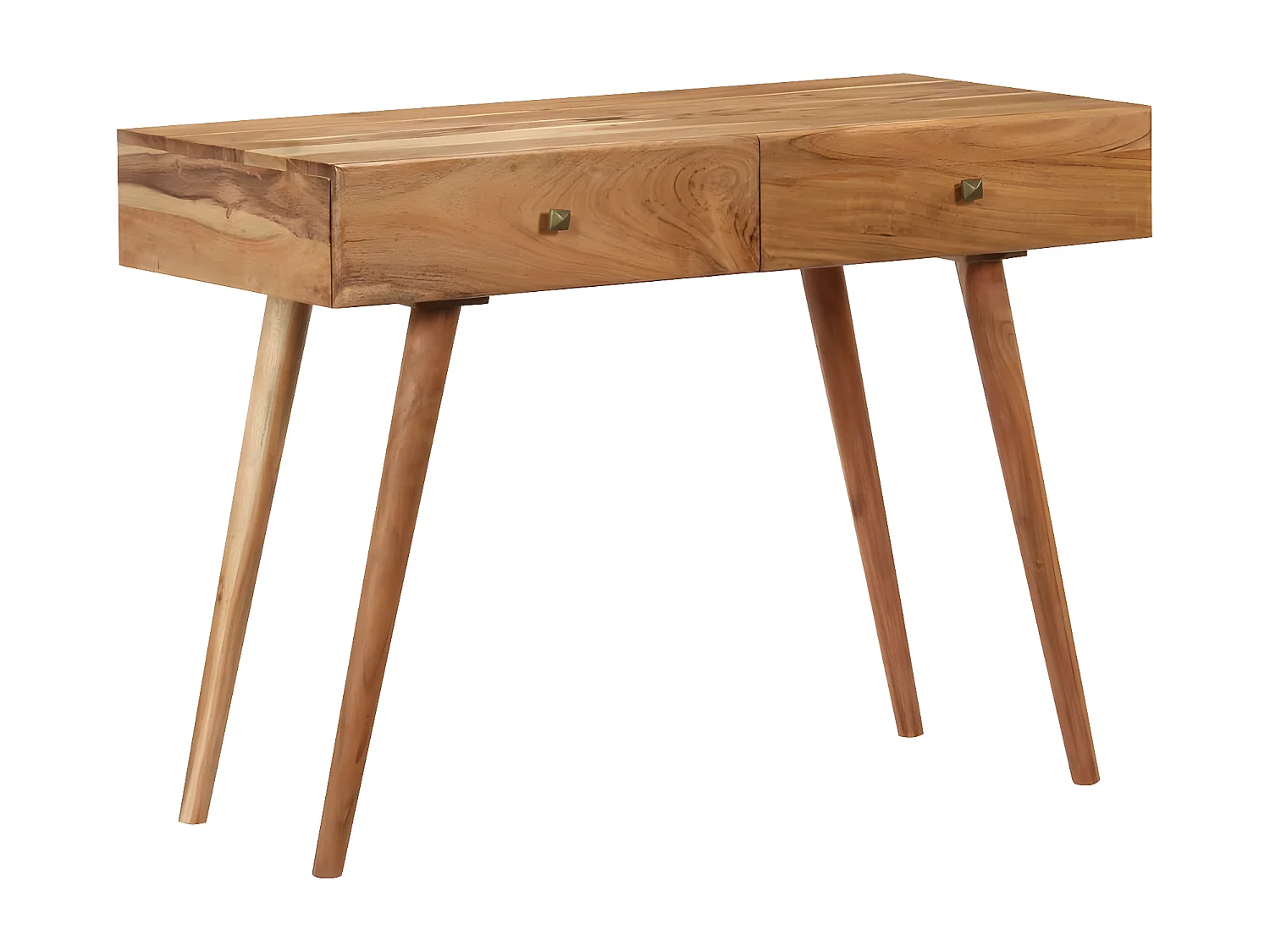 Escritorio de madera maciza de acacia 100x51x76 cm