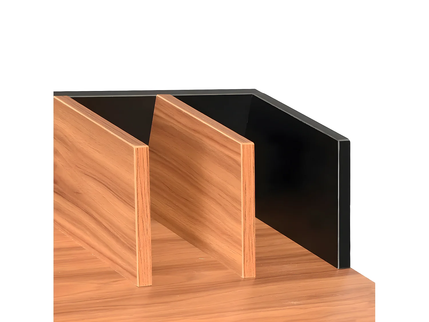 Bureau Noir et marron 80x50x84 cm