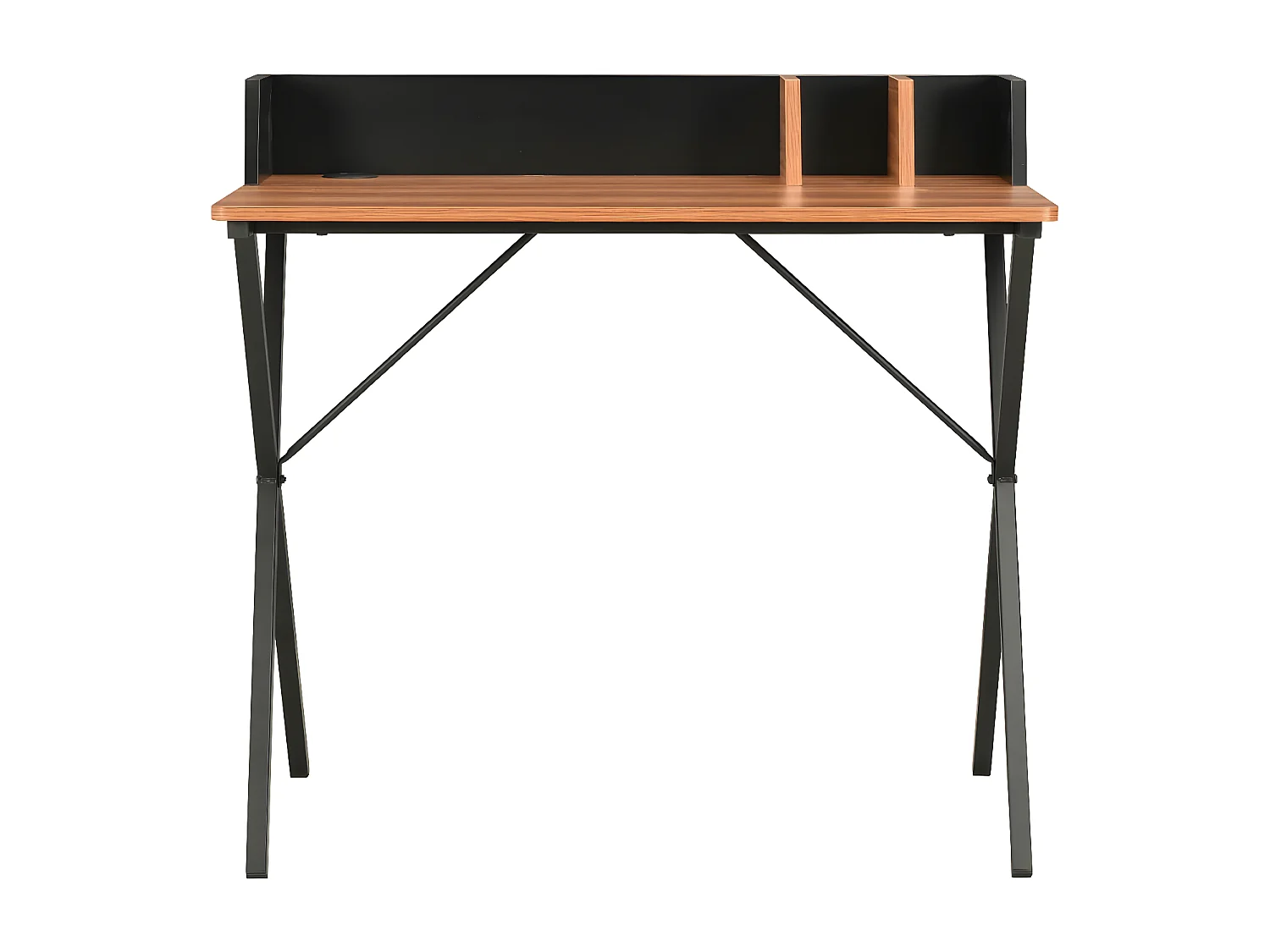 Bureau Noir et marron 80x50x84 cm