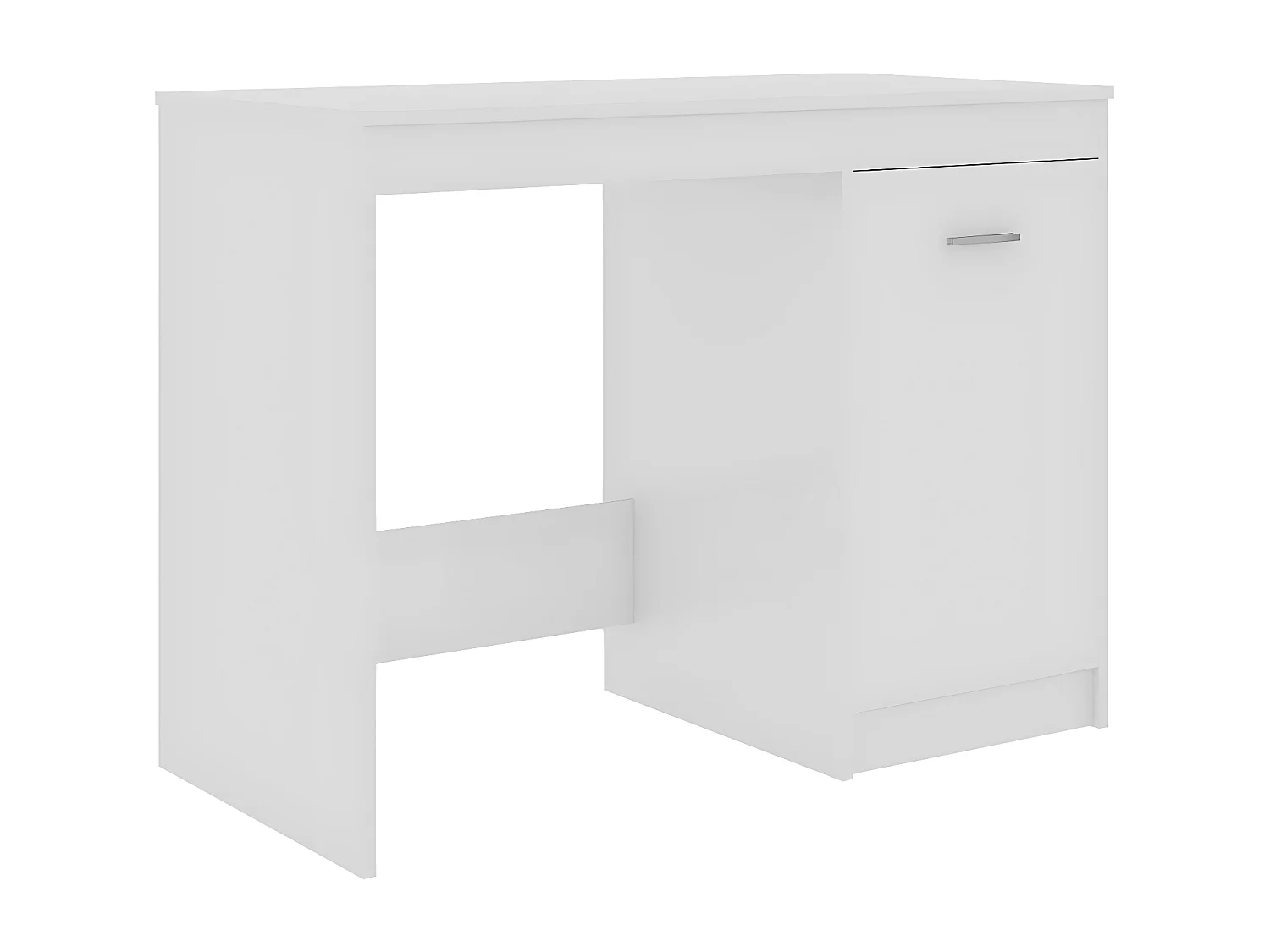 Bureau Blanc brillant 100x50x76 cm Aggloméré