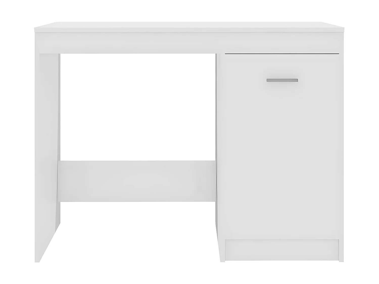 Bureau Blanc brillant 100x50x76 cm Aggloméré