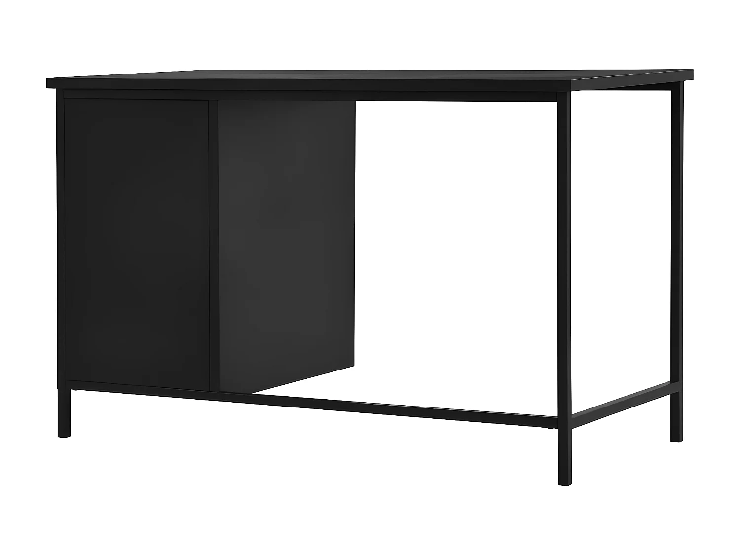 Bureau industriel avec tiroirs Noir 120x55x75 cm Acier
