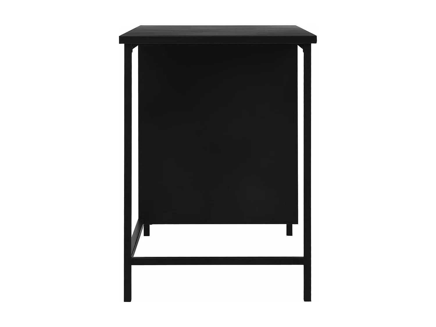 Bureau industriel avec tiroirs Noir 120x55x75 cm Acier