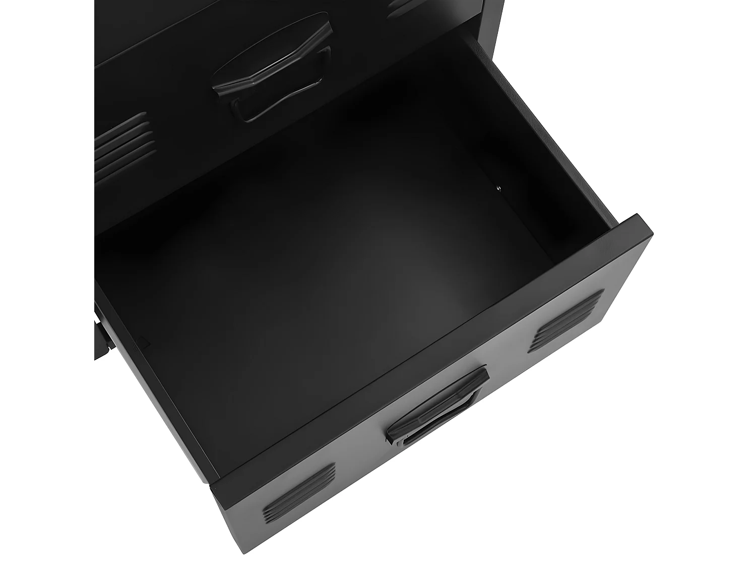 Bureau industriel avec tiroirs Noir 120x55x75 cm Acier