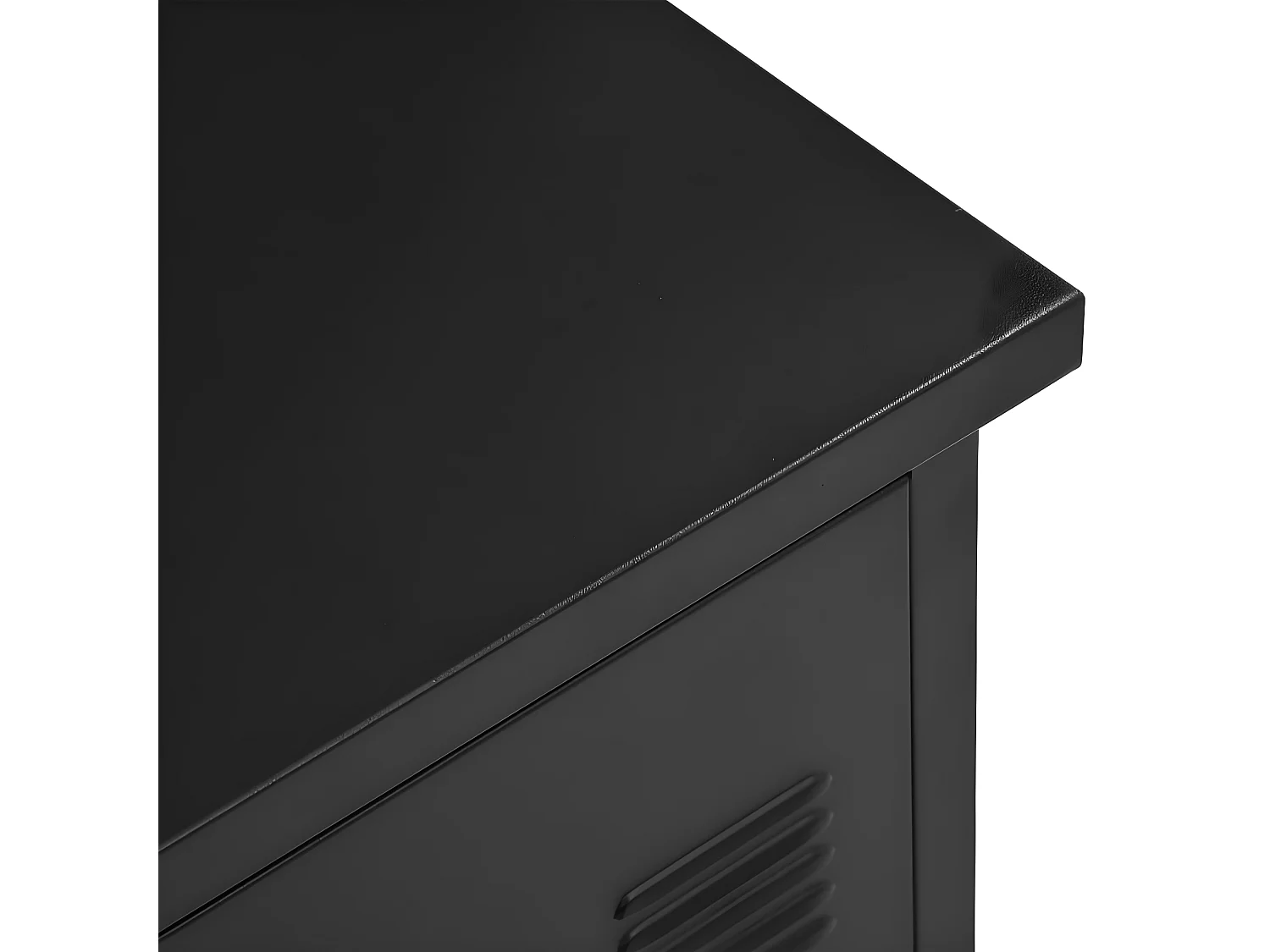 Bureau industriel avec tiroirs Noir 120x55x75 cm Acier