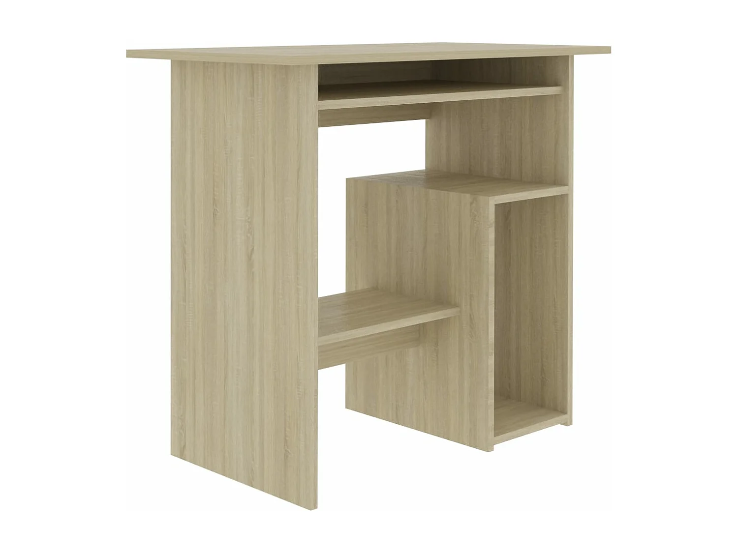 Bureau 80x45x74 cm bewerkt hout sonoma eikenkleurig