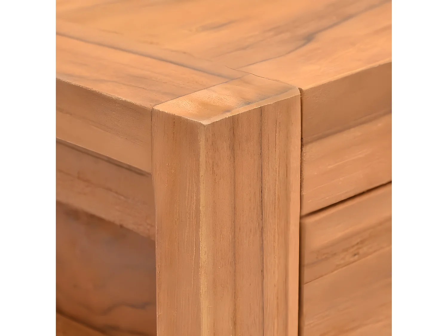 Escritorio con 2 cajones madera reciclada de teca 100x40x75 cm