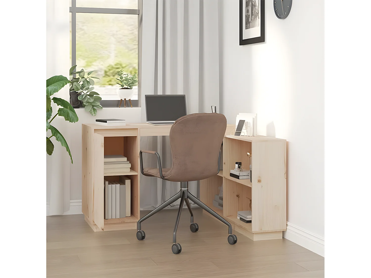 Secretária 110x50x75 cm madeira de pinho maciça