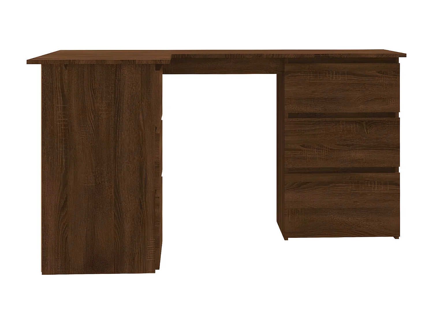 Bureau d'angle Chêne marron 145x100x76 cm Bois d'ingénierie