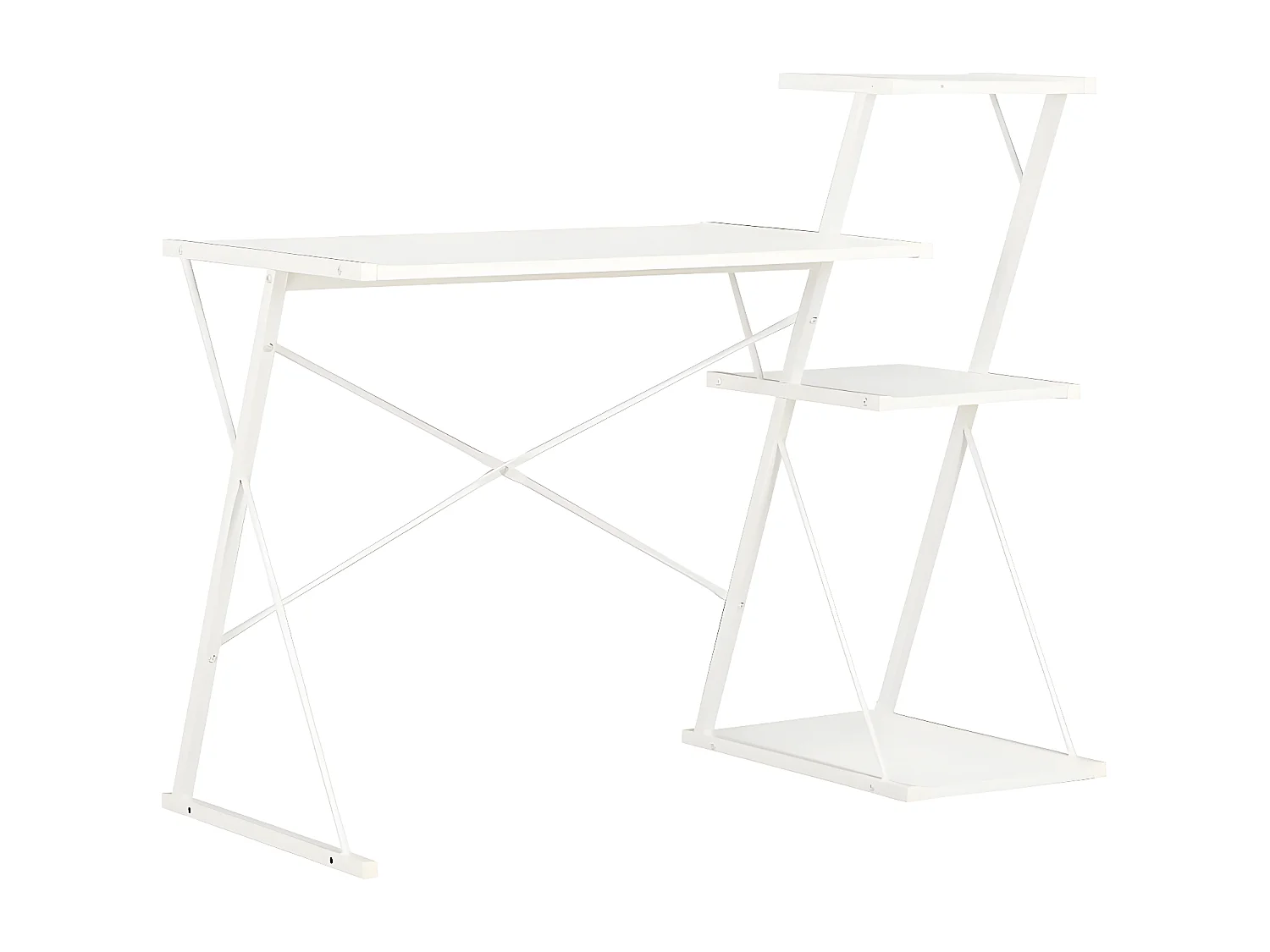 Secretária com prateleira 116x50x93 cm branco