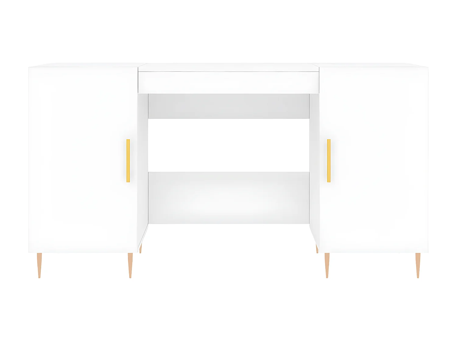 Bureau blanc 140x50x75 cm bois d'ingénierie