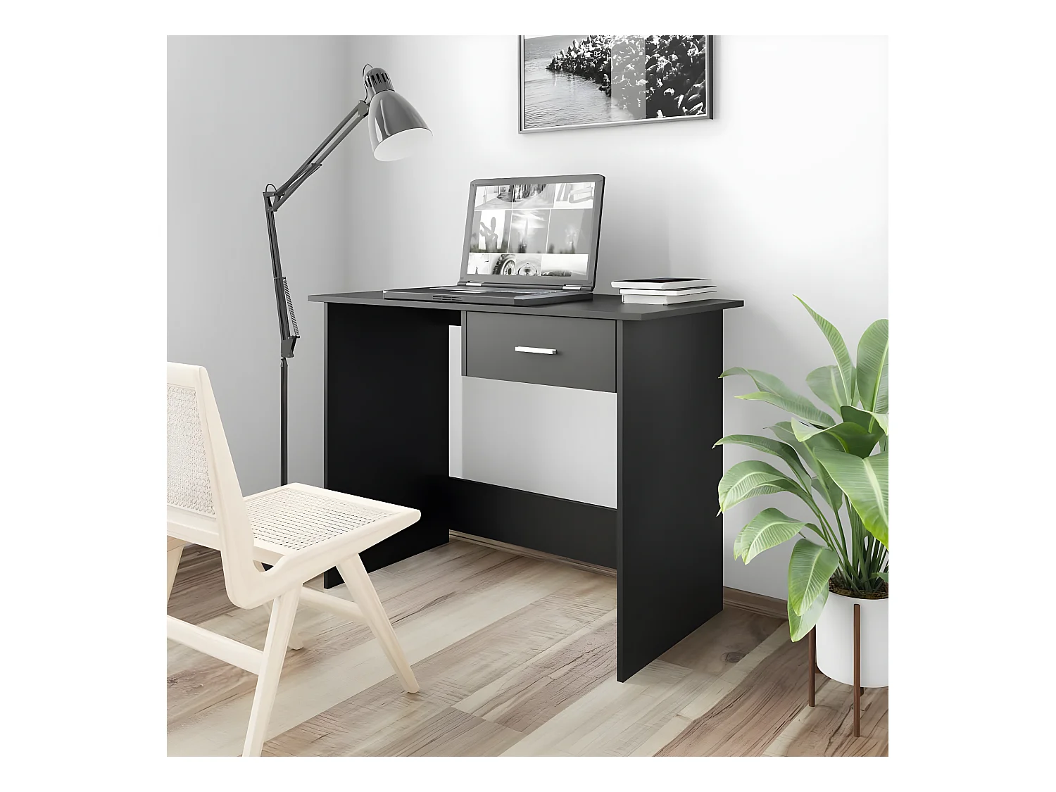Bureau Noir 100 x 50 x 76 cm Aggloméré