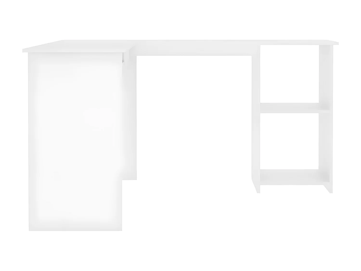 Bureau d'angle en forme de L Blanc 120x140x75 cm