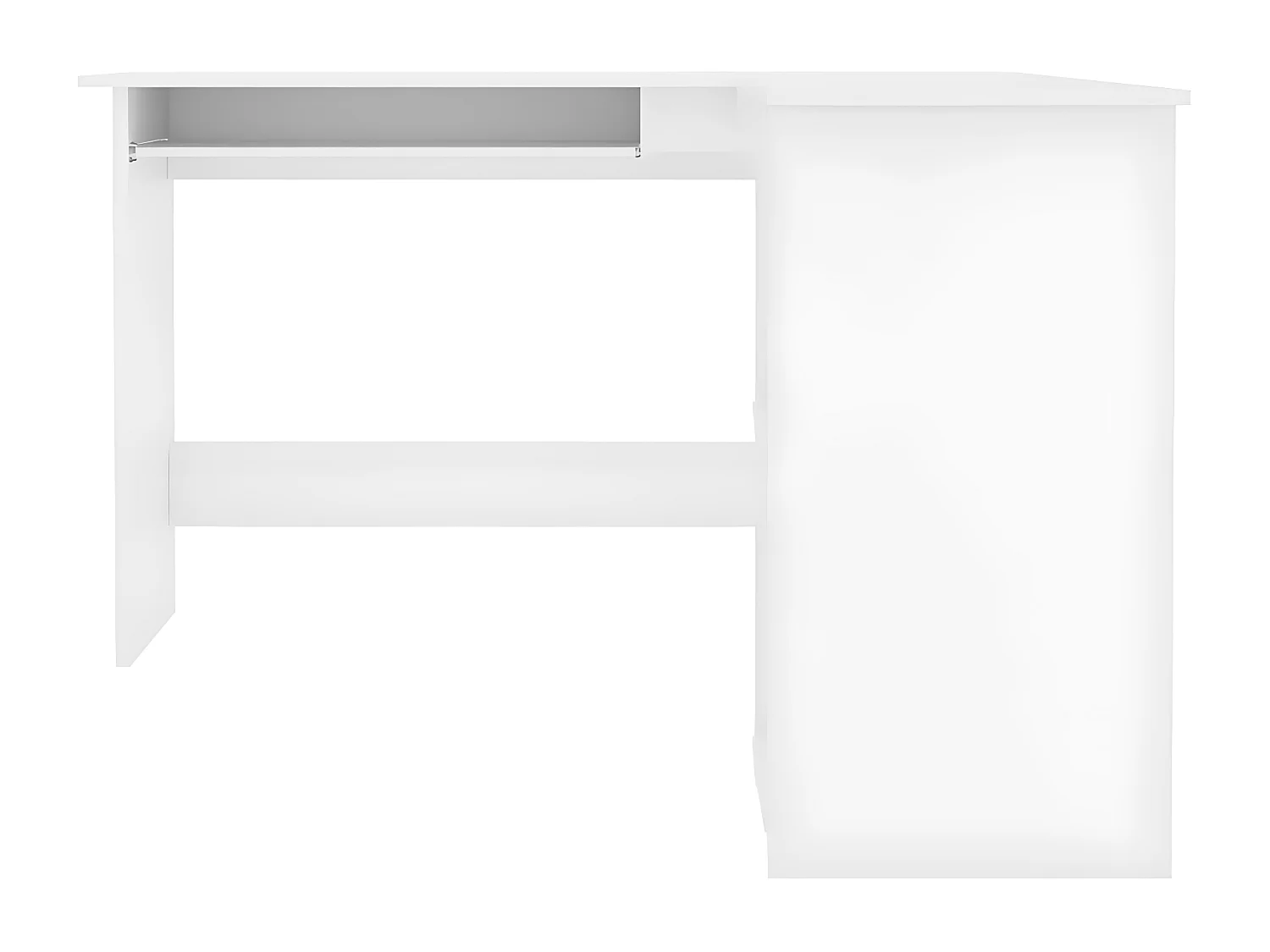 Bureau d'angle en forme de L Blanc 120x140x75 cm