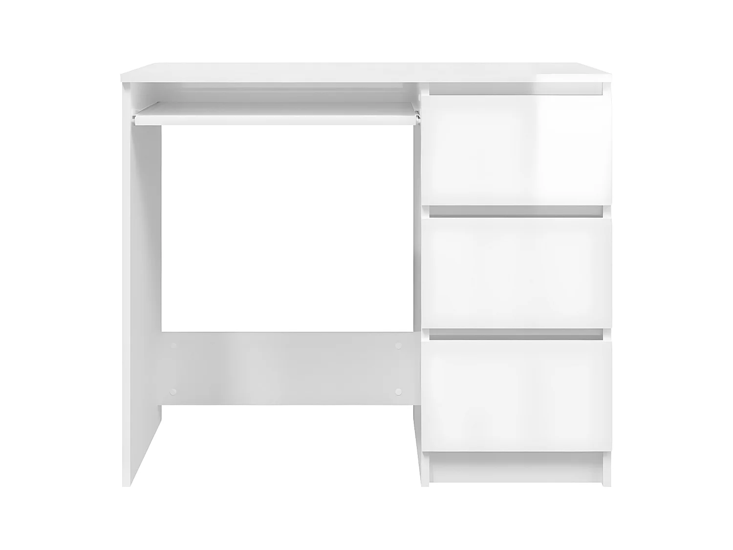 Bureau Blanc brillant 90x45x76 cm Aggloméré