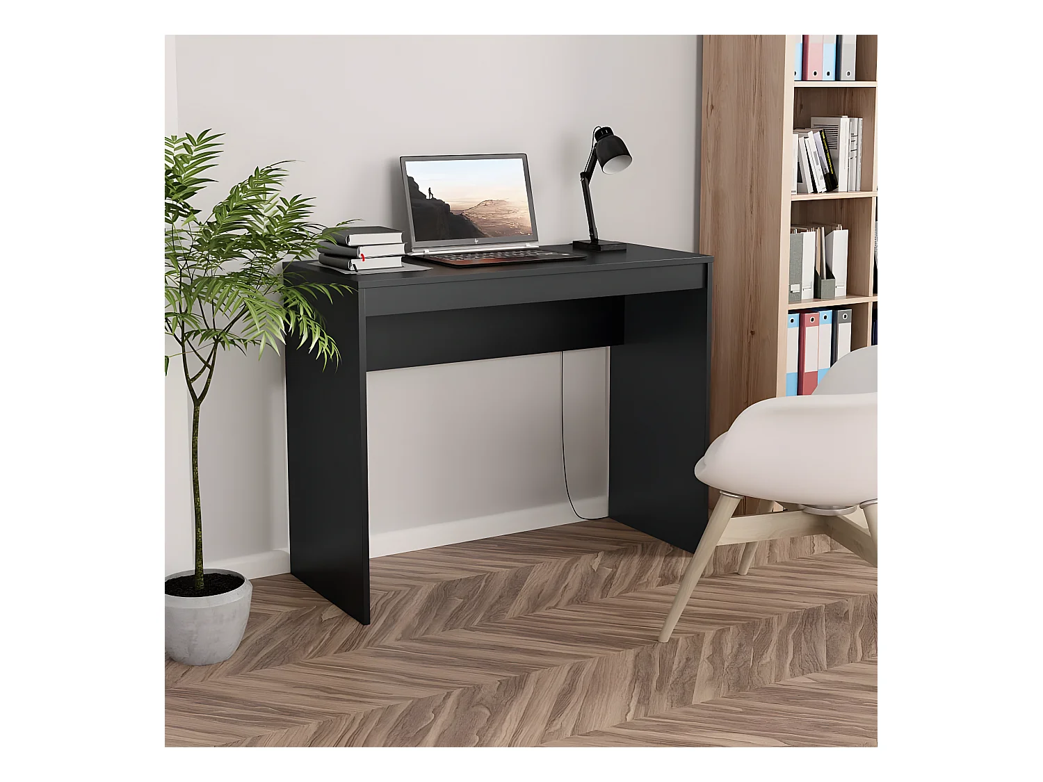 Bureau Noir 90x40x72 cm Bois d'ingénierie