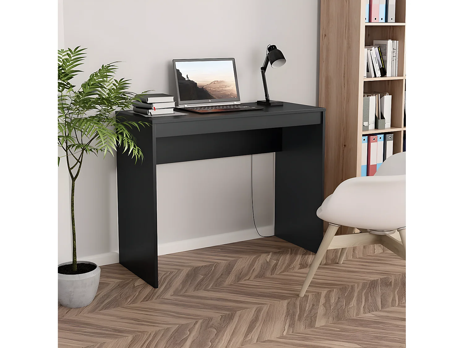 Bureau Noir 90x40x72 cm Bois d'ingénierie