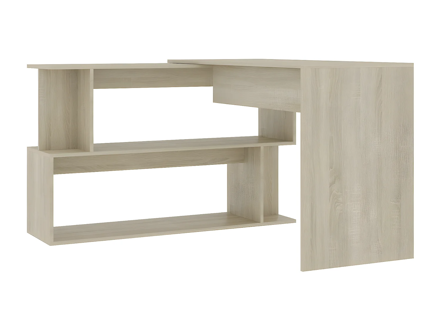 Hoekbureau 200x50x76 cm bewerkt hout sonoma eikenkleurig