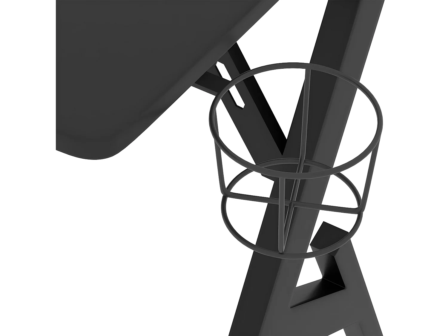 Bureau de jeu avec pieds en forme de Y Noir 90x60x75 cm