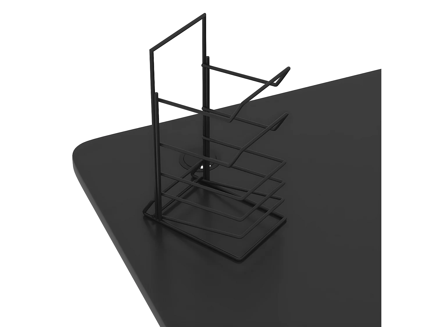 Bureau de jeu avec pieds en forme de Y Noir 90x60x75 cm